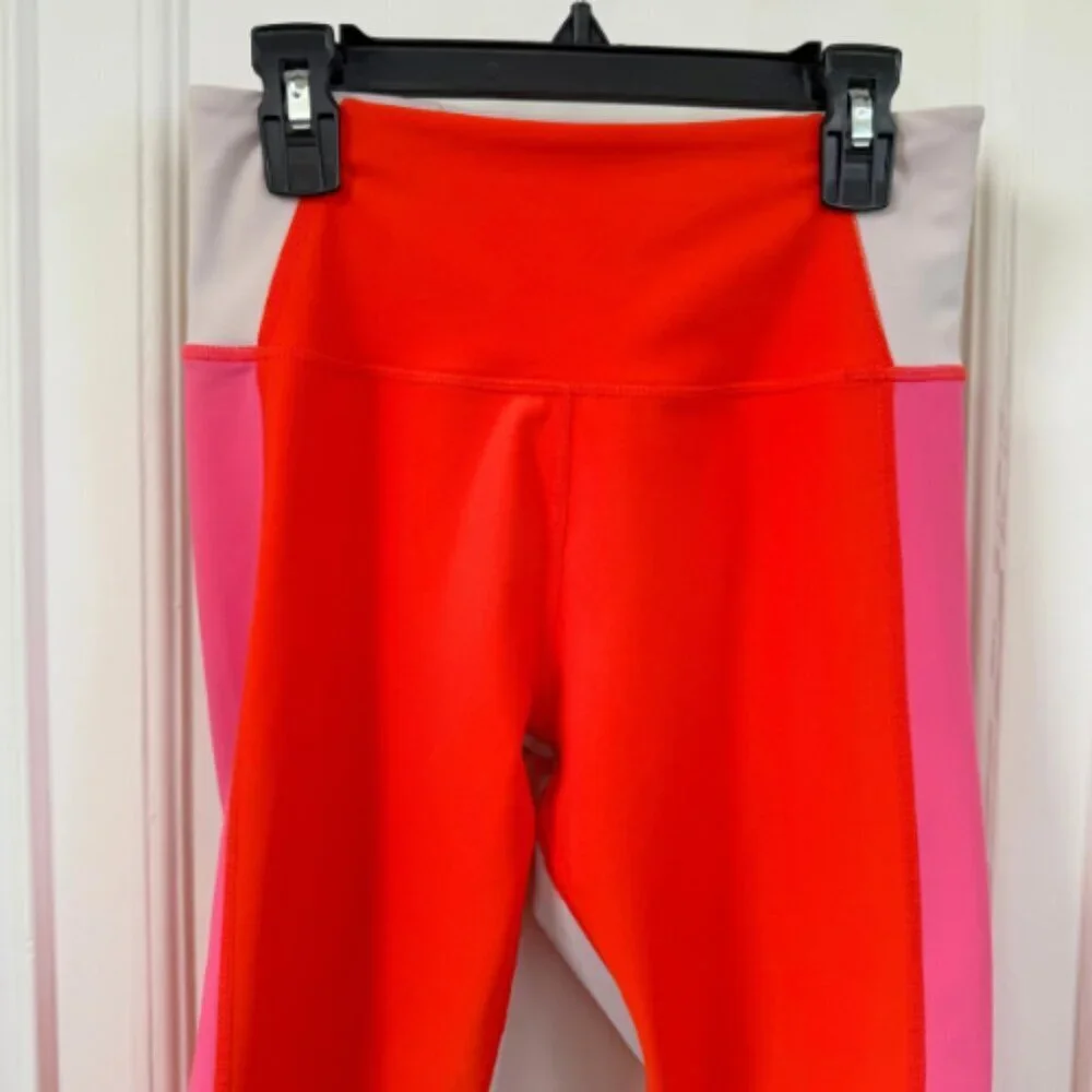 SAGE COLLECTIVE Orange Pink Colorblock Legging Size XS - Picture 4 of 16